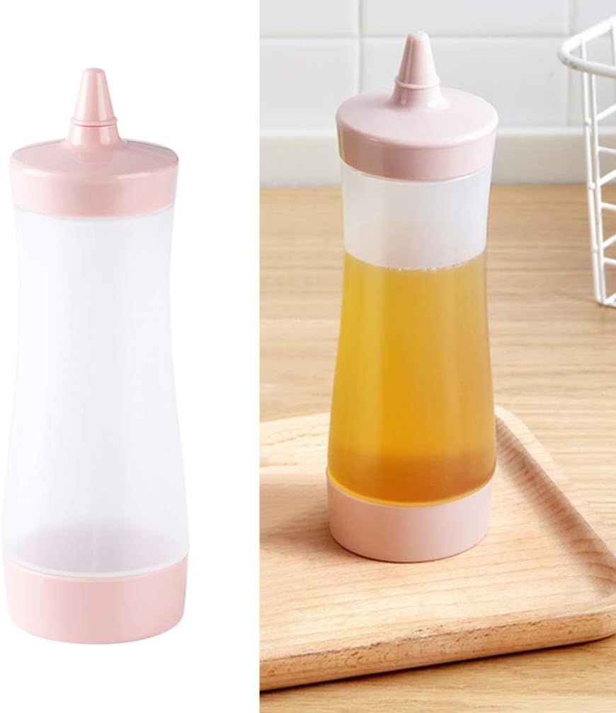 UPKOCH 3-Pack Squeeze Sauce Bottles with Caps 7.48X2.36X2.36In Plastic Condiment Dispensers for Ketchup Mustard Bbq Camping Kitchen Use