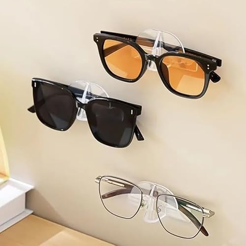ARFUKA 12 Stück Brillen Organizer Wandhalterung Acryl-Wandhalter Selbstklebender Sonnenbrillenhalter Aufbewahrung für mehrere Brillen & Sonnenbrillen