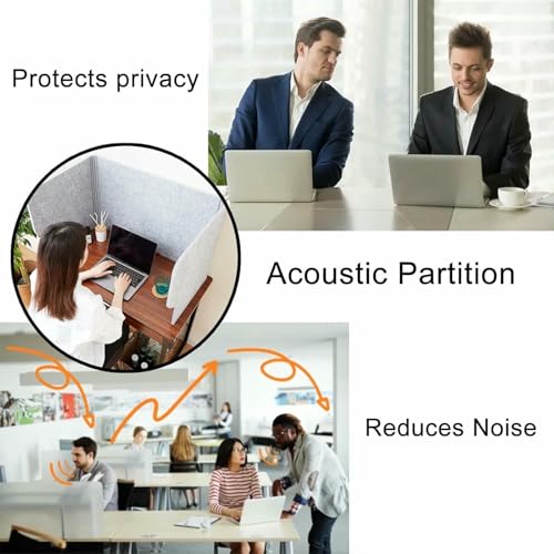 Panneaux de bureau acoustiques pliants en feutre de polyester - 6