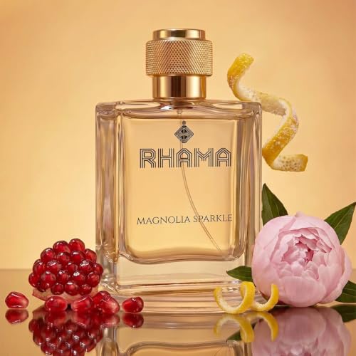 Image of Rhama Magnolia Sparkle Perfume for Women 50ml | Long Lasting Premium | Fresh Floral Fruity Magnolia Scent | Eau De Parfum