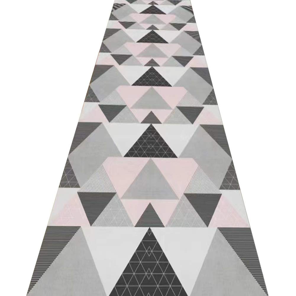 Alfombra larga para pasillo ZRUYI de diseño geométrico lavable y a medida
