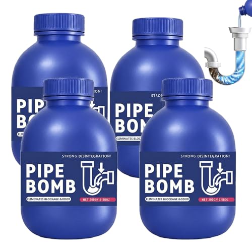 Pipe Bobo �r���ǃN���[�i�[ 4�p�b�N ���͂ȃp�C�v�{���l�܂菜���� �L�b�`��&�o�X���[���r���Ǘp �v���d�l�̔r���ǐ��p�E�_�[�Ŕ��̖сA������A�Ό��J�X�𕪉� | 4�p�b�N