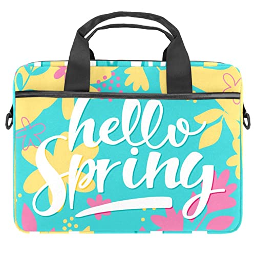 Sac bandoulière pour ordinateur 13.3 à 14.5 pouces anti-choc au motif floral