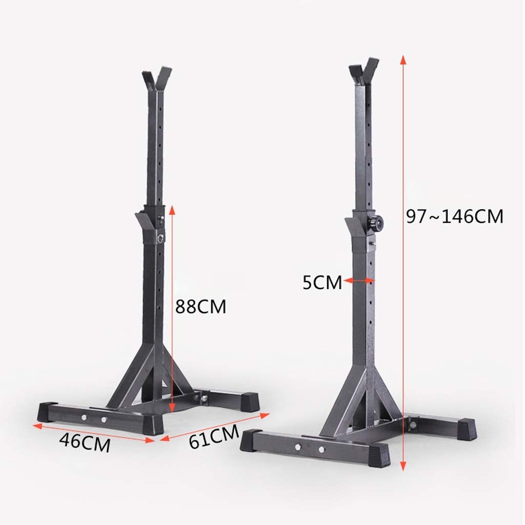 Rack per Squat Regolabile, Supporti per Squat, bilanciere, Palestra Domestica, Rack per manubri Portatili