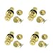 NuSet Contractor Combo Lockset, 4 Sets of Keyed Entry Door Lock with Single Cylinder Deadbolt, Same Key, Polish Brass