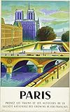  Paris Notre Dame Reproduction Affiche Poster - Format Size 50X70 cm Papier 300 GR-Vente du fichier numérique HD Possible Nous Consulter.(Boutique : affichevintage.FR)