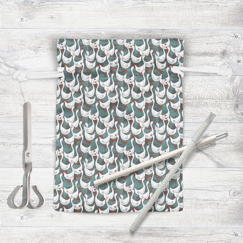 Image of ArtzFolio White Gooses | Pouch Wrist Potli Bag | Bag for Weddings & Casual Parties