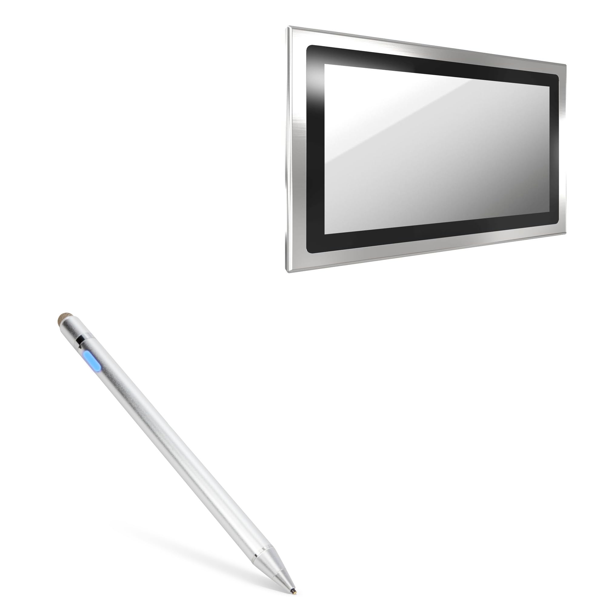 BoxWave Stylus Pen Compatible with Premio SIO-W224-J1900 - AccuPoint Active Stylus, Electronic Stylus with Ultra Fine Tip - Metallic Silver