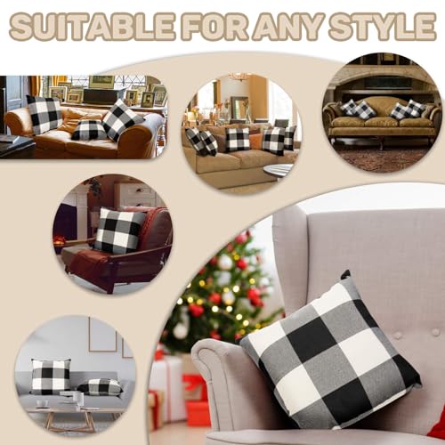 Sukh LX-PLAID PILLOWCASE-10 Plaid Throw Pillow Cover thumb #1