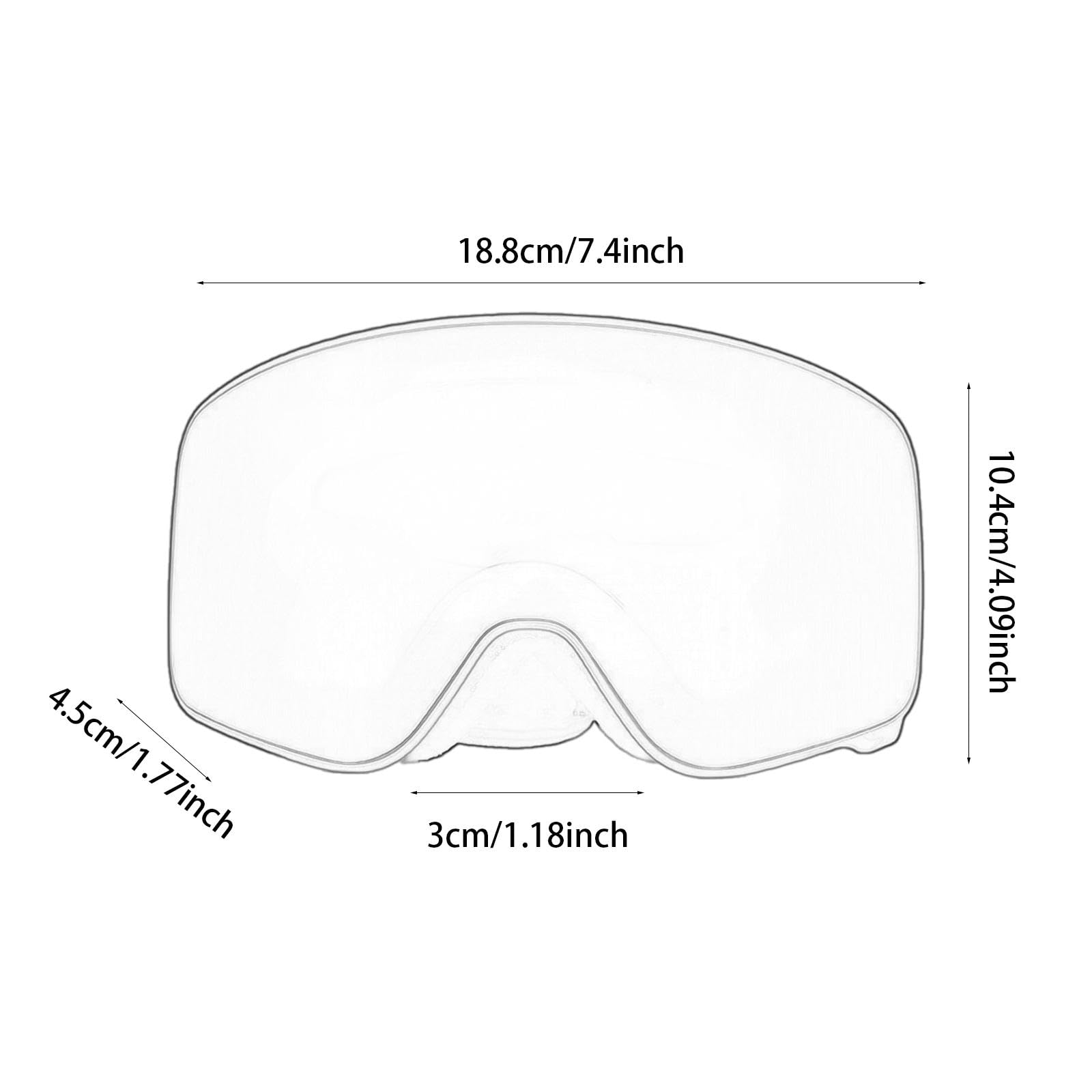 Lunettes de Ski Protection Masque Neige Anti-buée pour Motoneige et Vélo Grande Lentille Design Ergonomique Matières Résistantes Adaptées