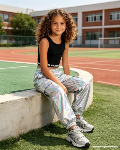 Image of SANGTREE Girls' 2 Piece Outfits T-Shirt and Drawstring Cargo Jogger Pants Clothing Set, 4-14 Years