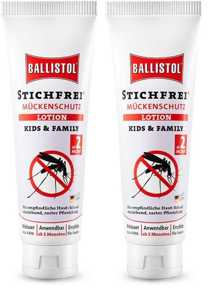 Crema antimosquitos niños dispensador incoloro Ballistol 26816 loción infantil pack de 2