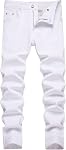Hommes Jeans Stretch Slim Fit Jeans Comfort Casual Classic Pantalons en denim massif pour hommes