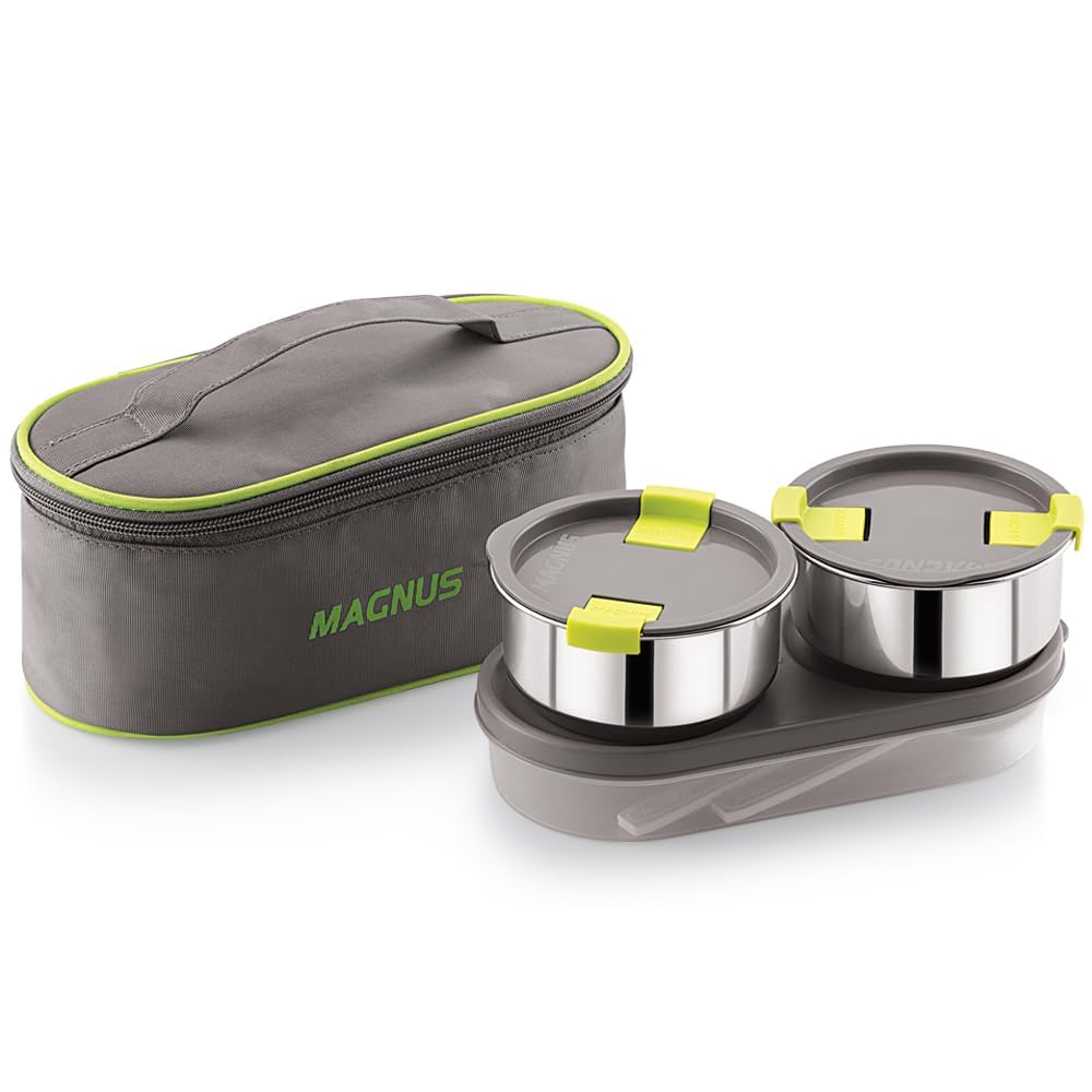 Magnus Olive 3 Lunch Box Set: Leak-Proof Stainless Steel Containers with Thermal Bag - Lunch Box for Kids and Lunch Boxes ...