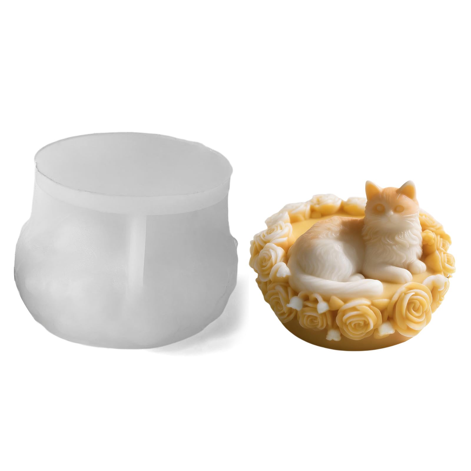 our fave Creative Rose Puss Shaped Silicone Mold for Homemade Crafting Tool Ideal for Kids and Adults Mold