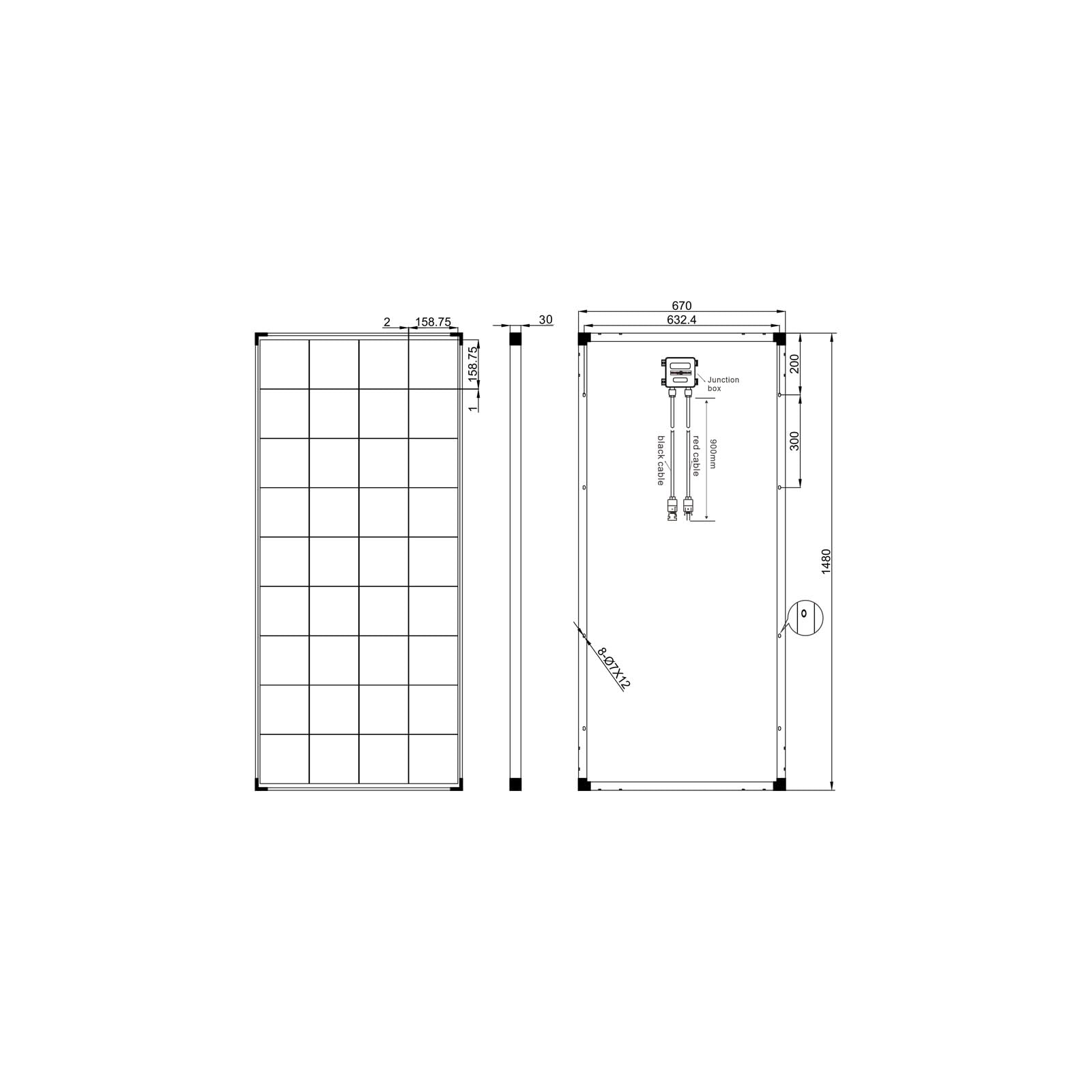 enjoy solar® Panneau Solaire Monocristallin 200W 12V, version 9BB PERC Full Black avec cadre noir (Full Black) – Idéal pour camping-car, installation balcon, abri de jardin, bateau