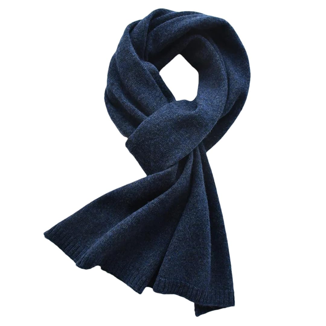 Lmtossey Sciarpe in cashmere da uomo e da donna, invernali, sciarpa lavorata a maglia, per adulti, calde, lunghe, in lana, tinta unita