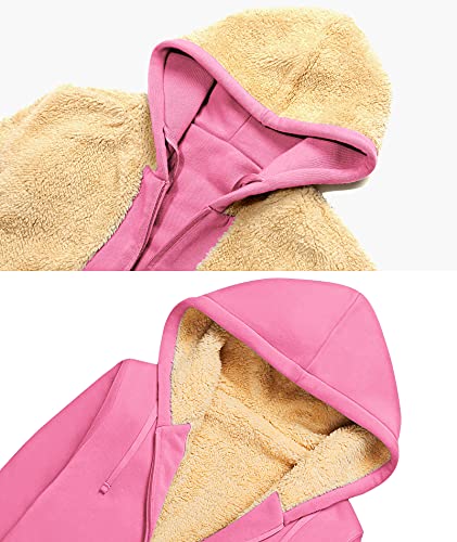 Image of SWISSWELL Hoodies for Women Winter Fleece Sweatshirt - Full Zip Up Thick Sherpa Lined Hooded Jacket