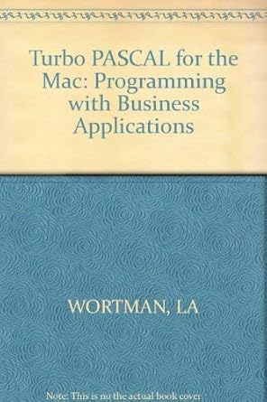 Amazon | Turbo Pascal for the Mac: Programming With Business ...