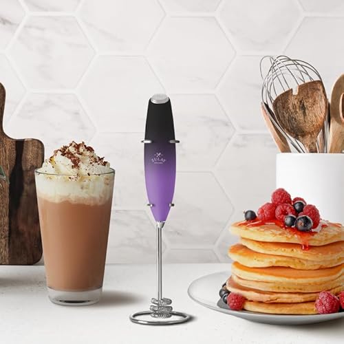 image for Zulay Kitchen Milk Frother with Patented Tornado Triple Whisk – Hand