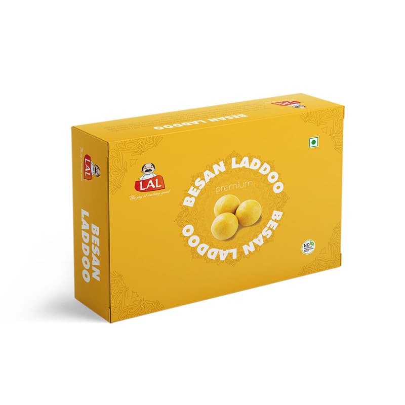 Lal Sweets Besan Laddoo Premium | Made with Pure Desi Ghee | Handcrafted Indian Traditional Sweets | Authentic Laddu Taste - 400gm (B098PTMTT6) Amazon Price History, Amazon Price Tracker