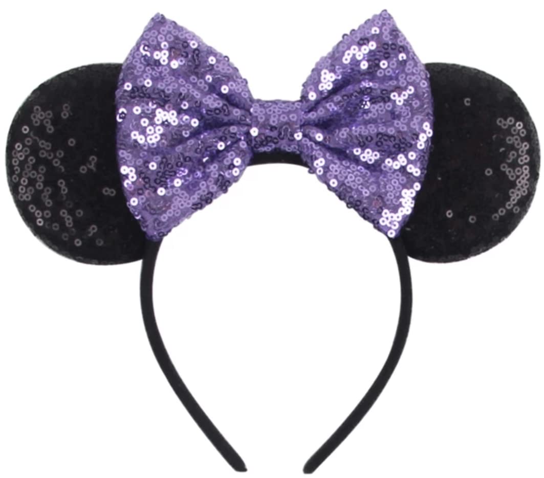CLGIFT Purple Mickey Ears: flexible headband
