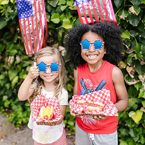 4 Pairs American Flag Sunglasses, Retro Style, Unisex-Adults & Children, Independence Day4