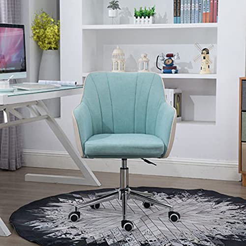 Chaise de bureau pivotante bleue avec dossier ergonomique haut