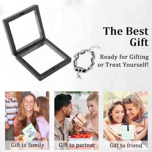 Image of PROBEROS Bracelet for Men Gothic Double Chain Star Charm Link Chain Punk Hip Hop Unisex Style Rock Cool Adjustable Bracelet Gifts for Boyfriend & Husband