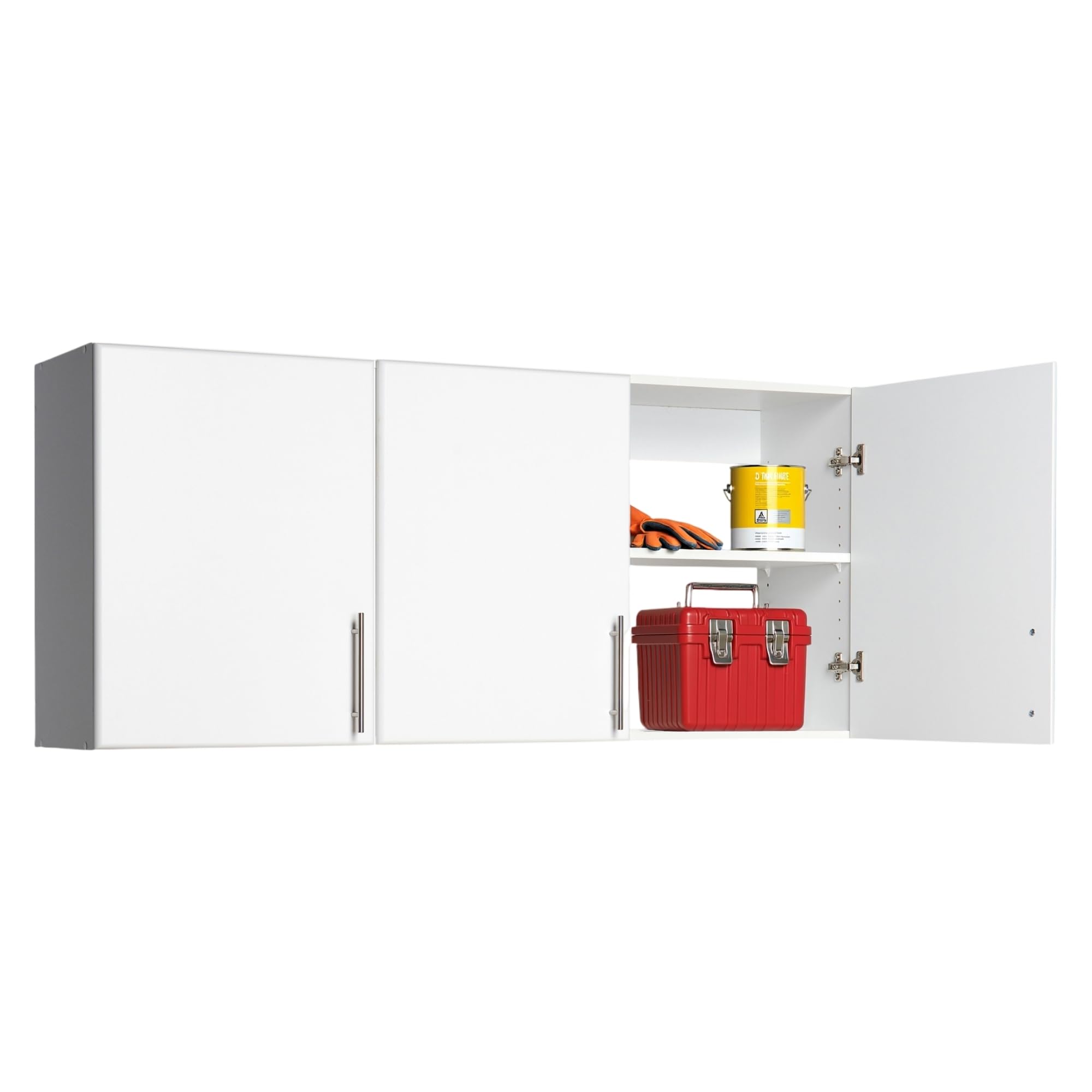 Prepac Elite 54" Wall Cabinet, White Storage Cabinet with 2 Adjustable Shelves, Storage for Pantry, Kitchen and Bathroom 12" D x 54" W x 24" H