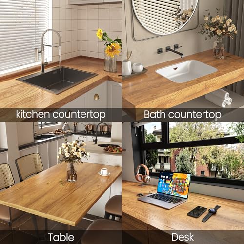 Image of COSNIGHT Wood Grain Contact Paper Peel and Stick Wallpaper Self Adhesive Wall Paper for Countertop Drawer Shelf Liner Cabinet Easy to Clean 15.7In x 118In