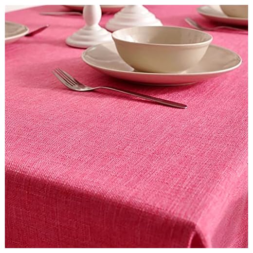 Elegant och Lyxigt Rektangulär Bordsduk Modern Minimalistisk Fast Färg Jul Nyår Dekoration Bordduk Bordskåpa För 4-8 personer, 5 färger Semesterpresenter (Color : Pink, Size : 140 * 250cm)
