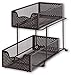 Simple Houseware 2 Tier Sliding Cabinet Basket Organizer Drawer, Bronze