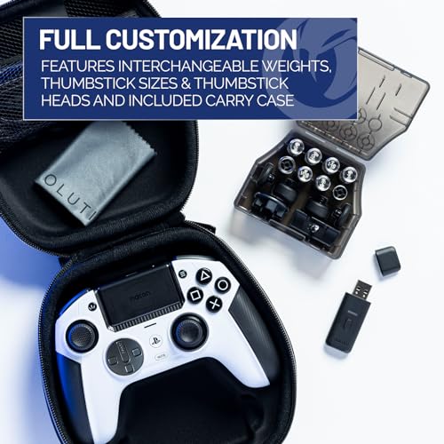 Image of NACON Revolution 5 Pro Officially Licensed PlayStation Wireless Gaming Controller for PS5 / PS4 / PC - Hall Effect, Trigger Stops, Mappable Buttons, Bluetooth Audio - Black /White (Renewed)