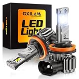 OXILAM Latest H11/H9 LED Bulbs,36,000LM 9X Ultra-Brightness, Real 1:1 Halogen Mini Size, 10-Year Longer Lifespan, Sealed Design for H11 H8 Fog Lights, Plug and Play, Pack of 2