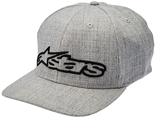 Alpinestar Blaze Flexfit Hat Gorra Flexfit Visera Curva Logo Bordado 3D, Hombre, dk Heather Gray/Black, S/M Cover