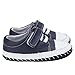 Infant Baby Boys Girls Genuine Leather Soft Bottom Non-Slip First Walkers Shoes (18-24months, Dark Blue)