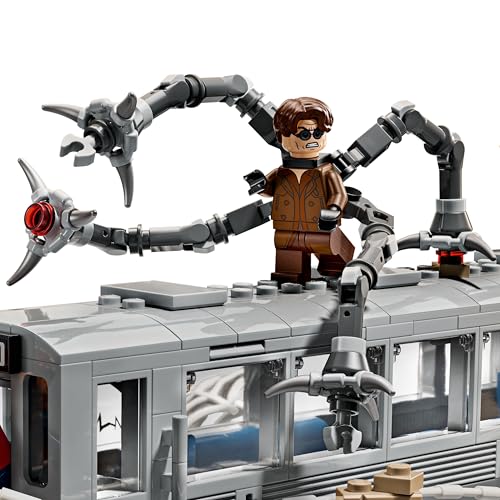 LEGO Marvel Spider-Man vs. Doc Ock Subway Train Scene - Action Figures Kids Toy - Spider-Man Building Toy for Boys & Girls, Ages 9+ - Marvel Collectible with 4 Minifigures - Birthday Gift Idea- 76321 image 4