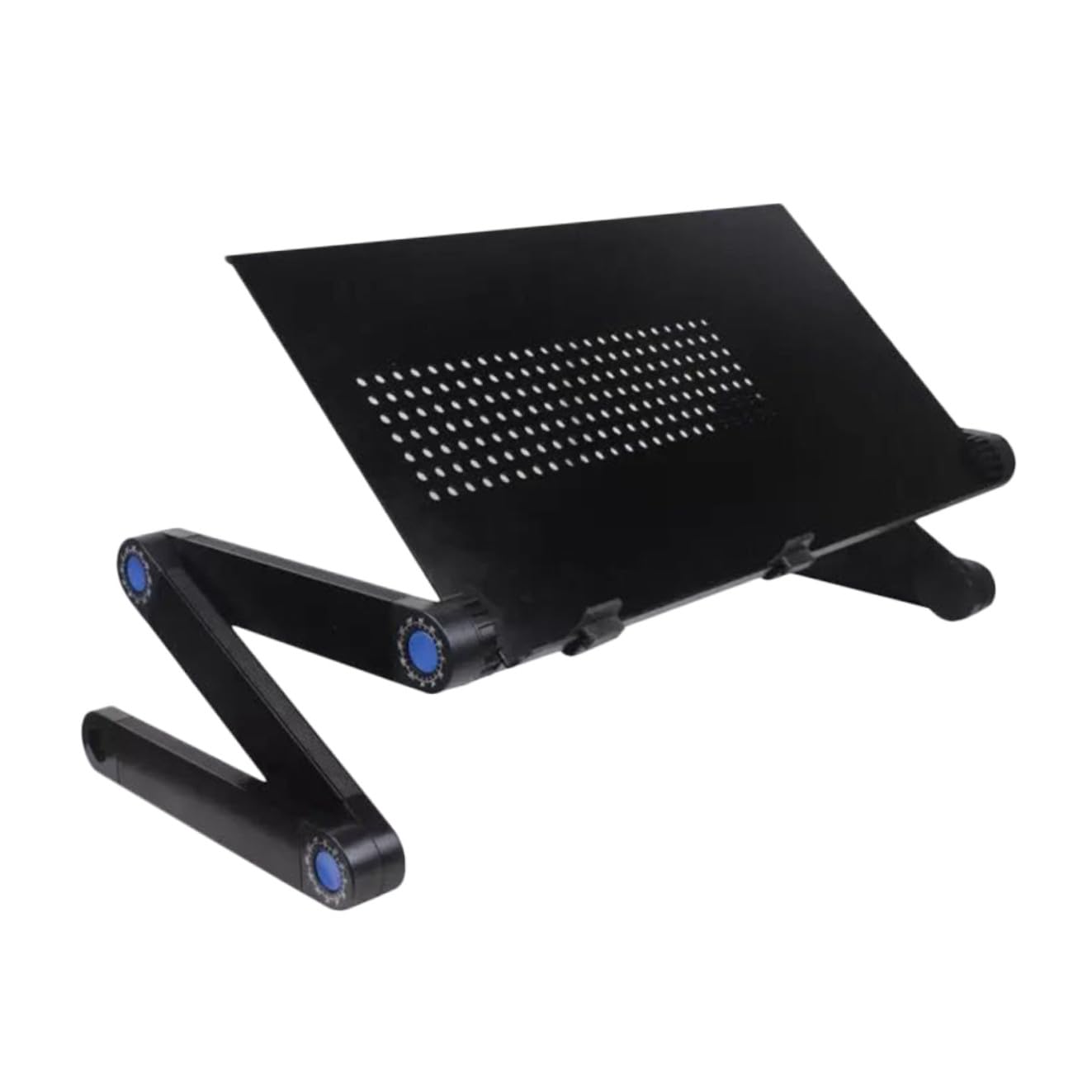 Bureau pliant pour ordinateur portable table de lit en métal noir