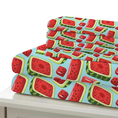 Housse de couette pastèque avec fermeture éclair pour un lit facile à border - 4