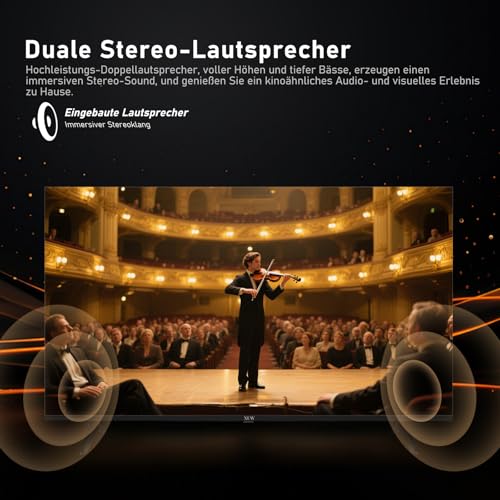 ideal für Wandmontage mit VESA 300x300 Standard. - Detailansicht von XUW 55 Zoll 4K QLED TV Test 2026 – Dealfoxx.de