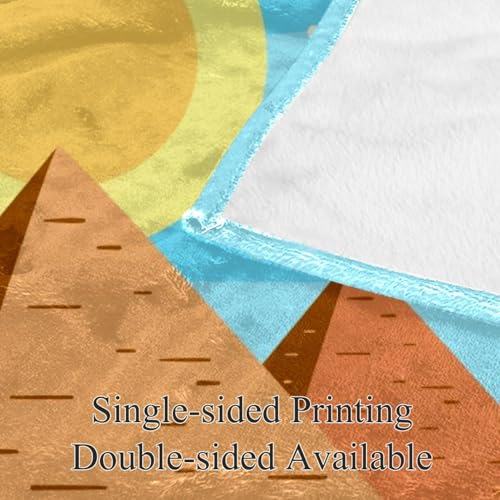 Couverture microfibre chaude et douce imprimé Égypte grand plaid de canapé isolant - 4