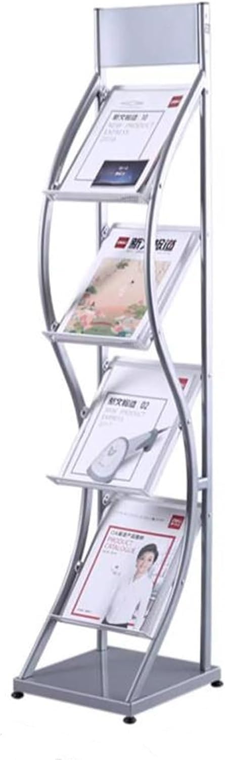 Soporte para Folletos, Expositor De Folletos De Metal De Pie, Revisteros para Oficina, para Sala De Espera/Área De Recepción/Organizador De Carteles para Pasillos De Banc,