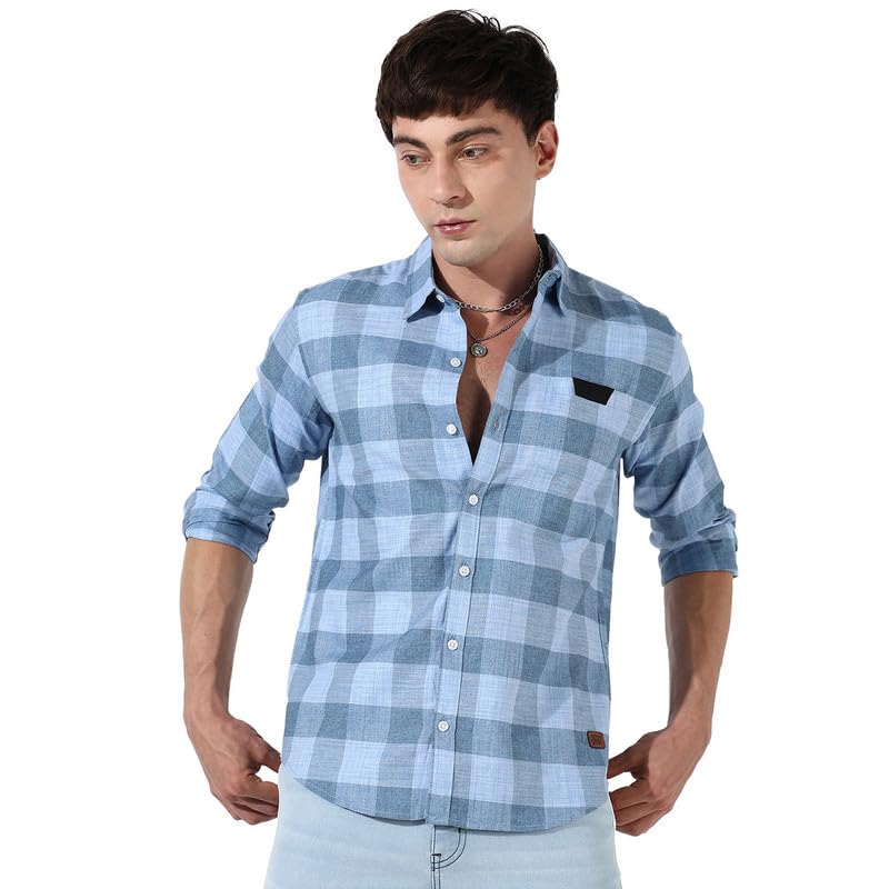 Image of CAHOOT Men's Shirt for Casual Wear | Spread Collar | Short Sleeve | Regular Fit | Button Closure | Shirt Crafted with Comfort Fit for Casual Wear