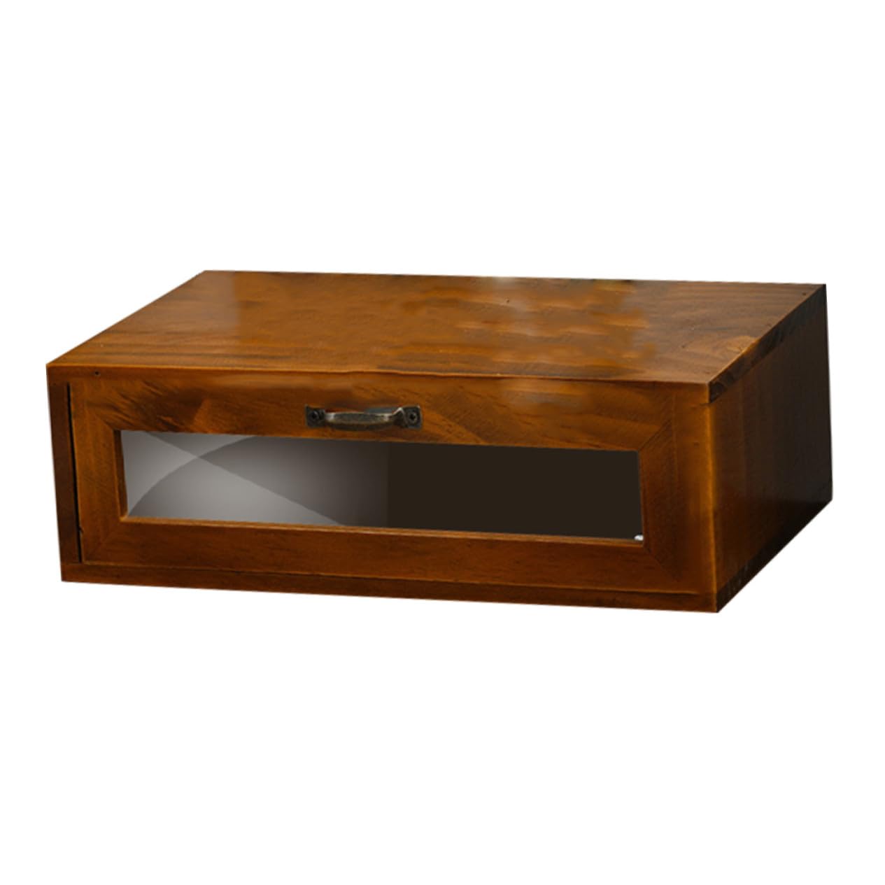 Boîte de rangement bureau bois vintage POPETPOP support écran