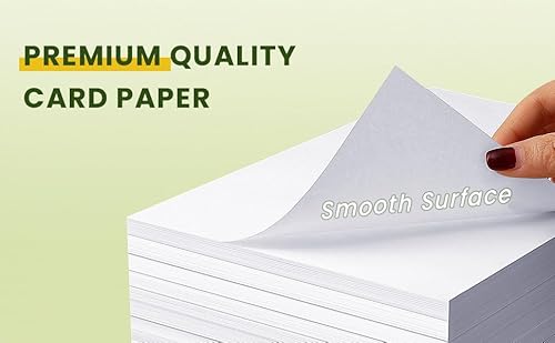 Dickes Druckerpapier A4,80 Stück Weiß Kartonpapier A4,180 g/m2, Dickes Papier zum Drucken