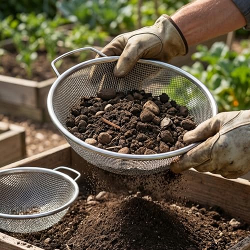 Tamis de sol pour sciure et lombricompost pour éliminer les cailloux - 4