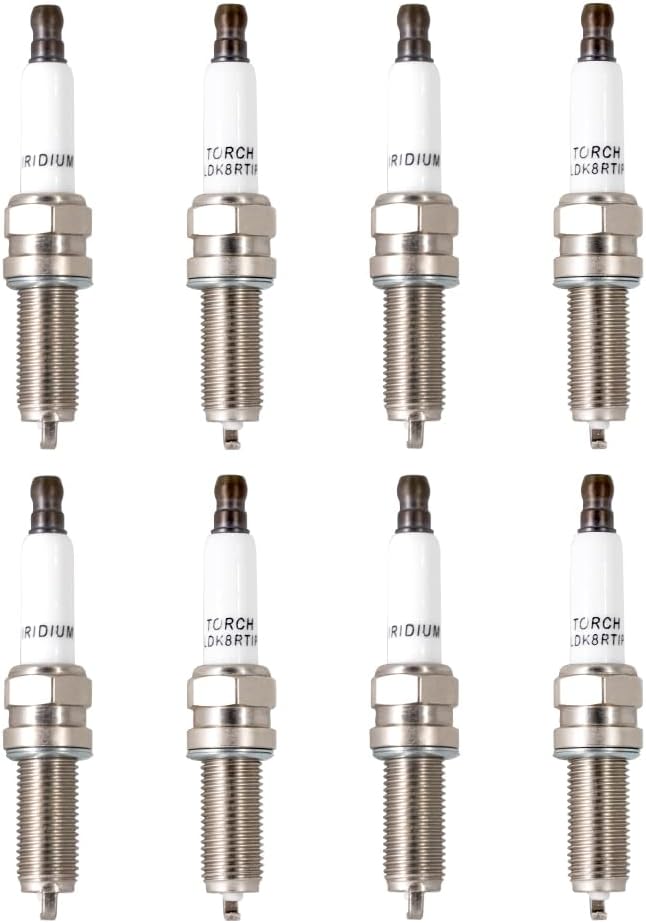PK8 TORCH LDK8RTIP Iridium Platinum Spark Plug - Replace for BOSCH YR5NI332S, CHAMPION RER6WYPB, DENSO GX8-1 SXU22HDR8