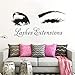 Produktbild Lashes Extensions Sign Wall Sticker Wink Eyes Vinyl Window Poster Beauty Salon Decorations Lashes Brows Make Up Wall Decal 57cmx27cm