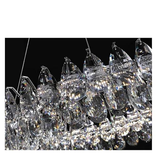 Lampadario a Sospensione LED Moderno con Cristallo K9 per Soggiorno e Sala da Pranzo, Lampada a Sospensione dimmerabile Che valorizza l'arredamento di casa.